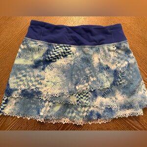Ivivva by Lululemon girls skort size 12 blue